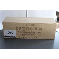 kist inh 1 fles à 3l wijn, Clos du Clocher, Pomerol, 2015